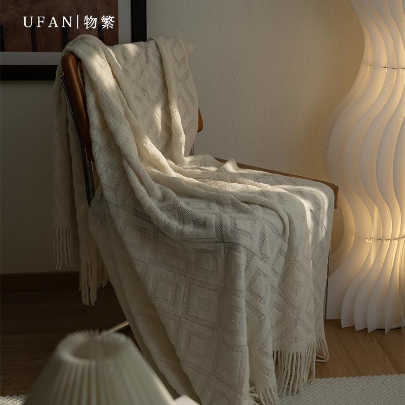 毛茸茸柔软盖毯休闲毯仿羊绒北欧