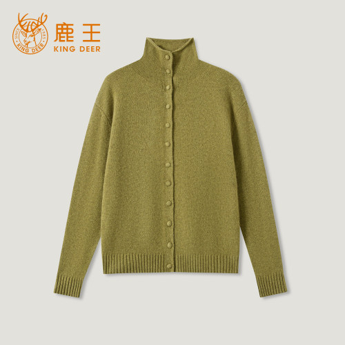 鹿王100%山羊绒女高领保暖毛衣
