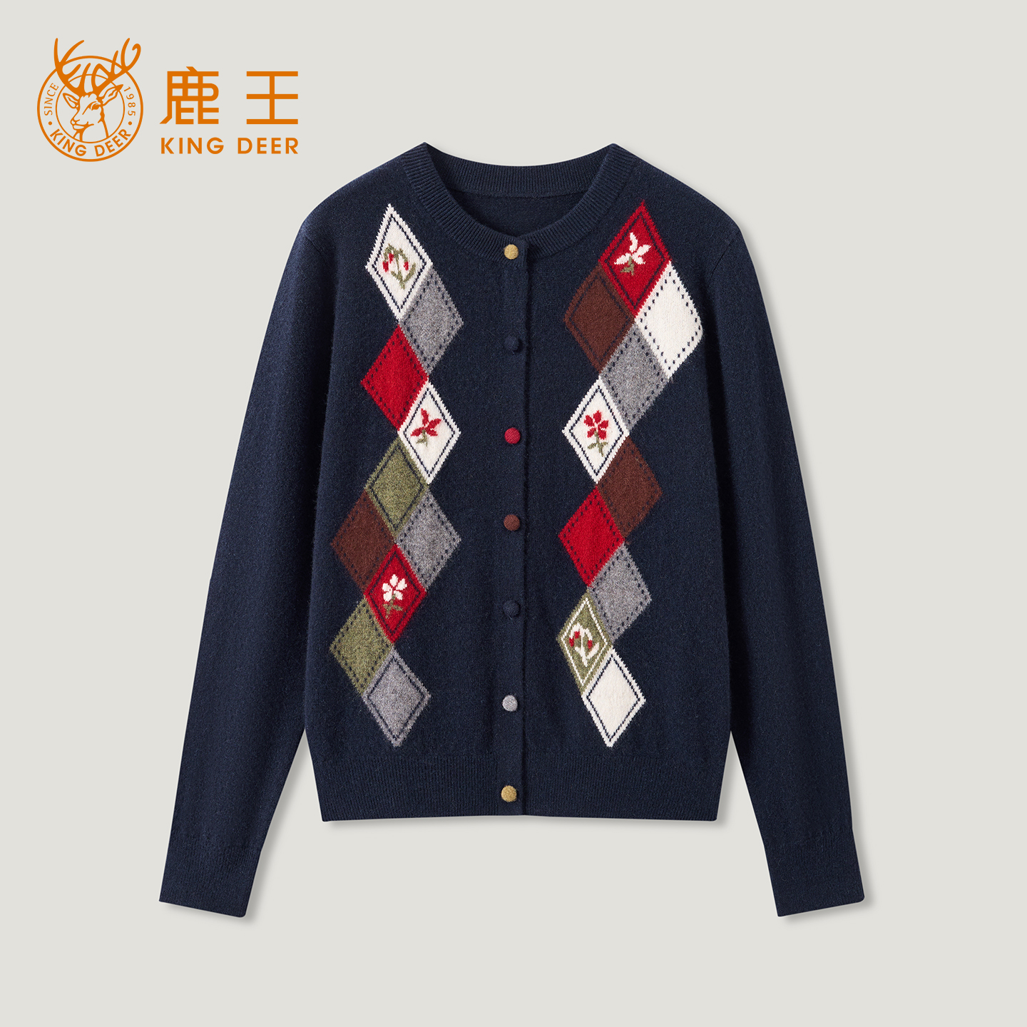 King Deer/鹿王秋冬新款女式长袖羊绒衫L805803