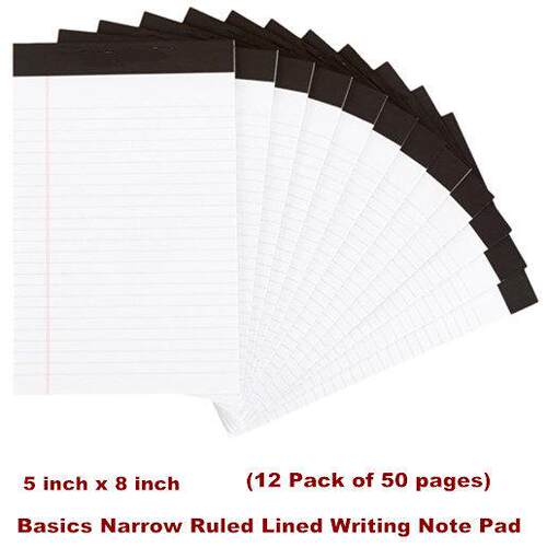 Basics Wide Ruled Lined Writing Note Pads Notepads Writing