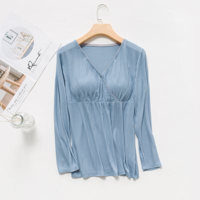 2023产后哺衣秋冬哺乳期睡衣春秋款孕妇衣服秋装上衣孕期专用喂奶