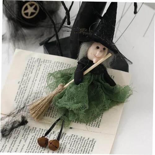 Halloween Ghost Festival Witch Figurine Hanging Doll DIY Dec