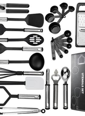 25pcs Silicone Set Kitchenware Tools Cooking Spoon Shovel