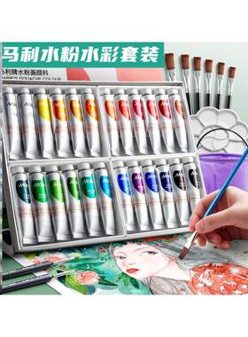 acrylic colour paint watercolor gouache 24 color oil paints