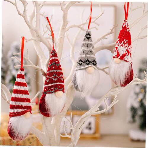 Christmas Forest old man pendant no face doll pendant圣诞