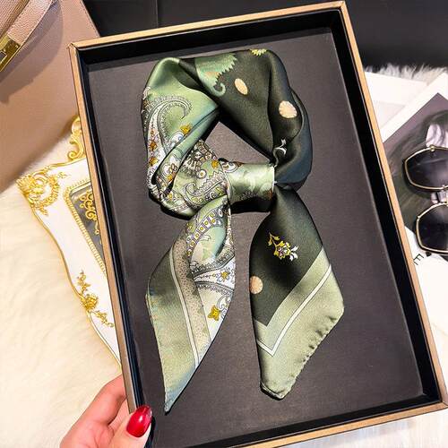 Silk scarf, fashionable square scarf, 70cm for decoration