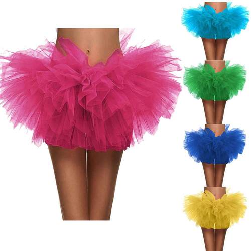 Colorful mesh puffy skirt half skirt 彩色网纱蓬蓬裙半身裙