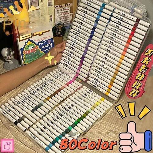 12/48/80Pcs Acrylic Colors Markers Art Painting Pen DIY Draw