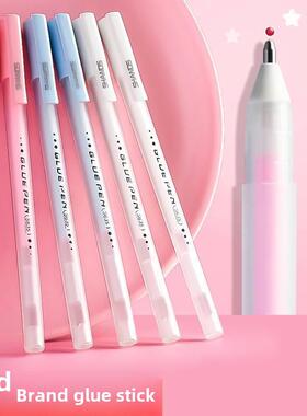 Jelly Color Fast Dry Cute Glue Stick Pen Shape Solid Color G