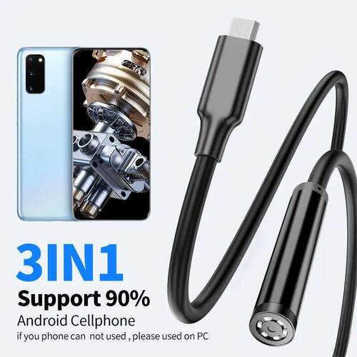 Android Endoscope 5.5mm 7mm Borescope Inspection Snake Camer