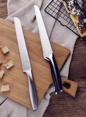 stainless steel bread knife 8 inch slice serrated knife