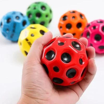 Fun High Resilience Hole Ball Soft Bouncy Ball Anti-fall Moo