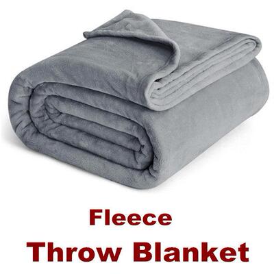Flannel Fleece Throw Blanket Couch Sofa Bed Soft Twin