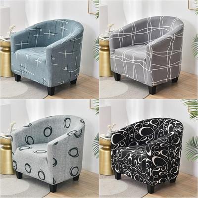 Elastic Geometric Spandex Sofa Cover Relax Stch Single Seat