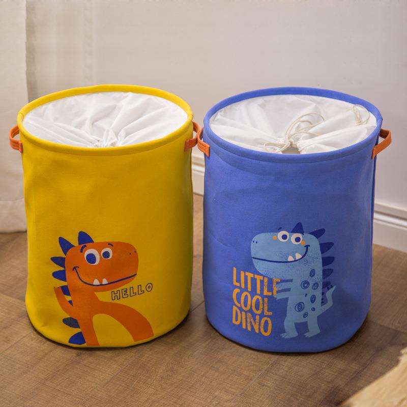 Cartoon Dinosaur Dirty Laundry Basket Thicken Lining Foldabl