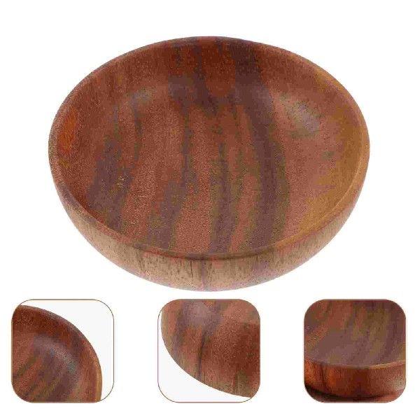 Acacia Wood Plate Fruit Dish Mixing Bowl Condiment