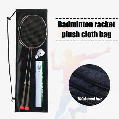 Plush Cloth Badminton Racket Ball Bag Single Shoulder Sport