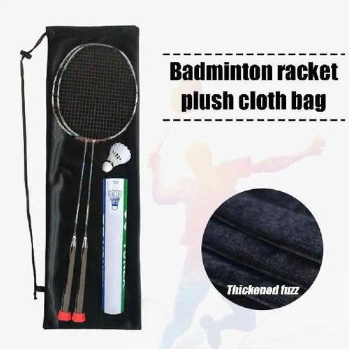 Plush Cloth Badminton Racket Ball Bag Single Shoulder Sport
