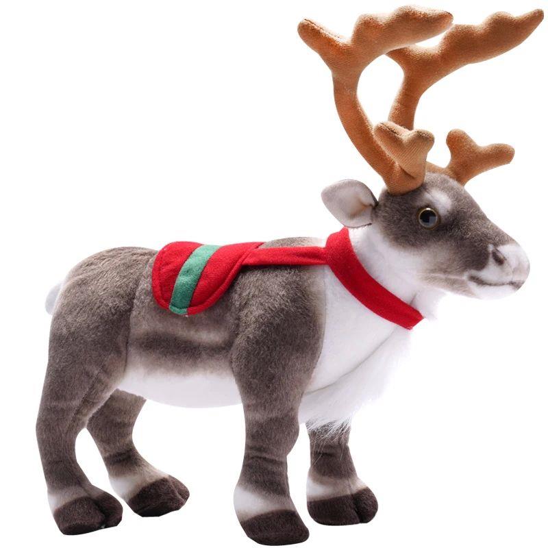 Simulation Reindeer Plush Toy Christmas Deer Doll Xmas Elk T