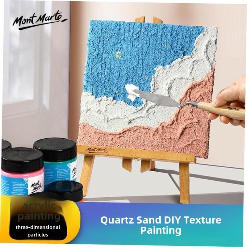 acrylic quartz sand ins texture paint石英砂丙烯肌理画diy材料