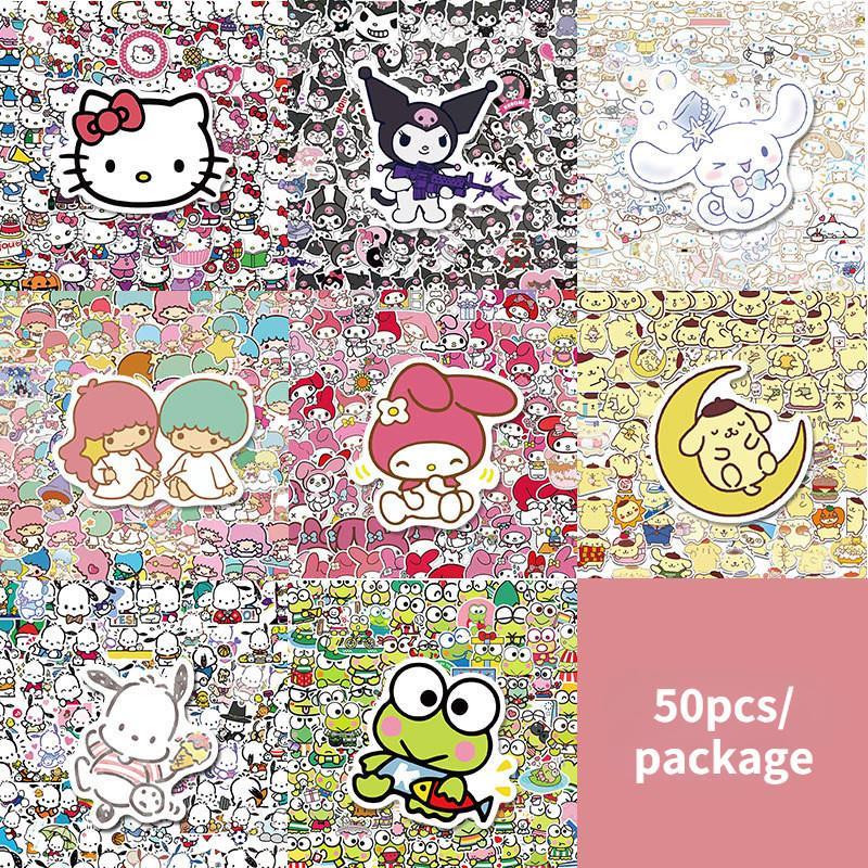 50pcs Sanrio Stickers Hello Kitty Stickers Kuromi My Melody
