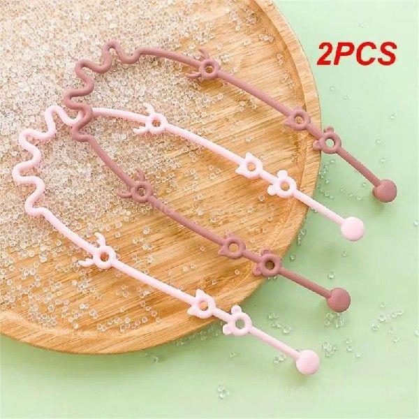 2PCS Colorful Pacifier Anti-drop Chain Anti-drop Baby Toy