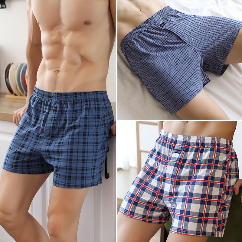Mens cotton underwear loose boxer shorts宽松平角裤男式大码