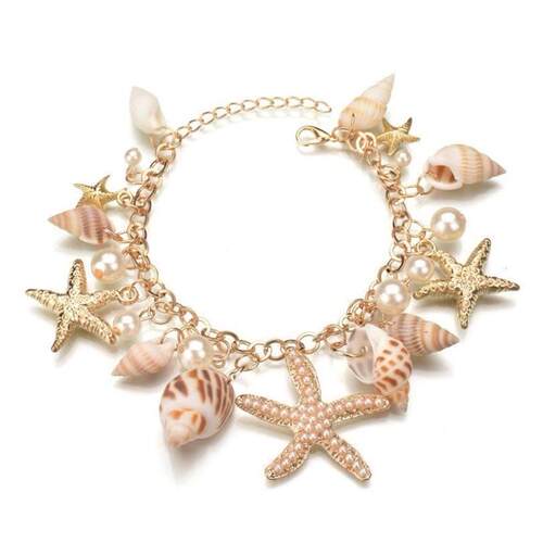 1pc Cowrie shell Bracelet femme Adjustable boho Macrame frie