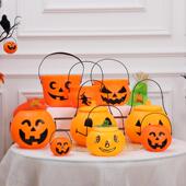 Halloween pumpkin Decorate bucket for candy 南瓜桶