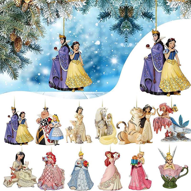 Christmas Pendant Xmas Tree Decoration Princess Flat Cartoon
