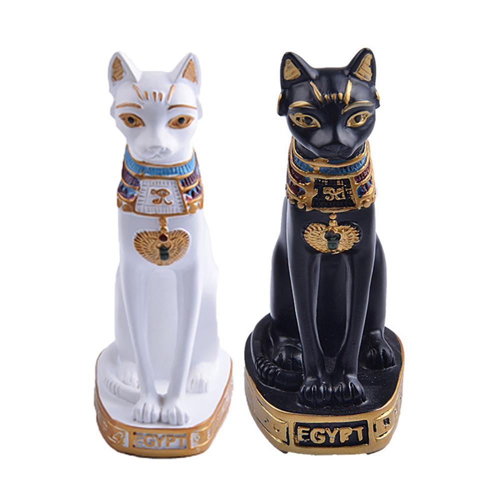 Egyptian Cat Figurine Statue Decoration Vintage Cat Goddess