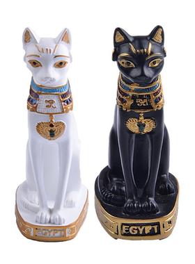 Egyptian Cat Figurine Statue Decoration Vintage Cat Goddess