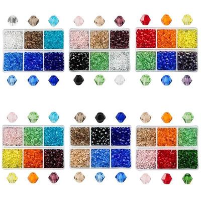 600pcs Wholesale 4mm Glass Bicone Beads Crystal Beads Facete