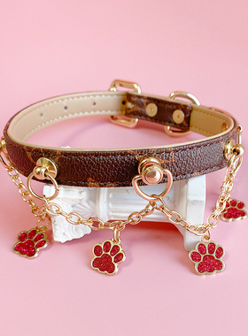 小香风老花猫爪choker项圈