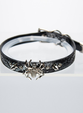 小众涩谷辣妹蜘蛛铆钉choker项圈