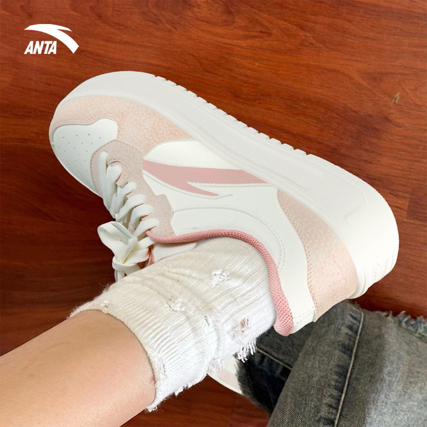 安踏轻松板鞋女鞋2026春季新款百搭小白鞋官方正品运动休闲鞋女款,运动鞋new,板鞋,淘宝优惠券,粉丝福利购,淘宝优惠卷