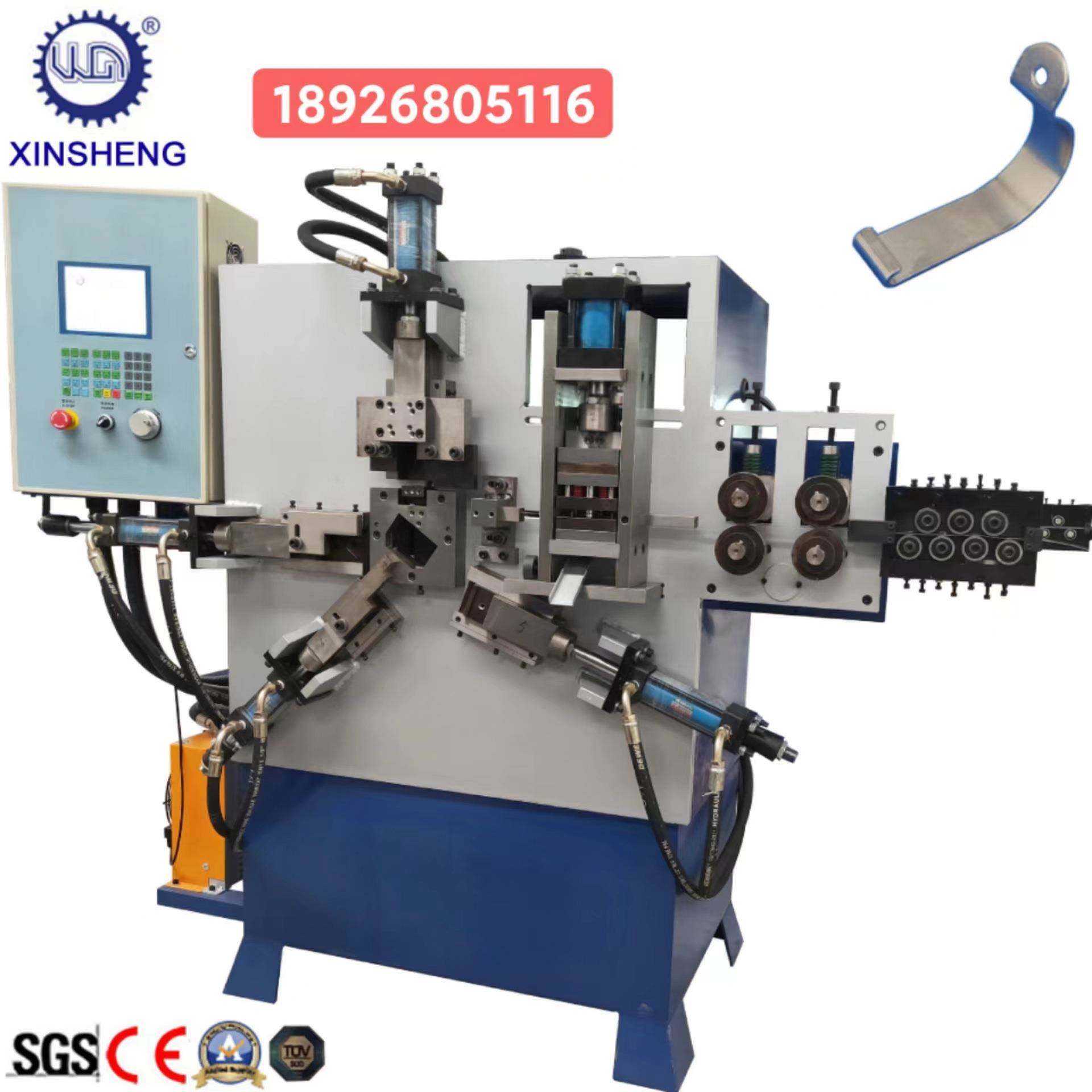 液压扁料冲孔折弯一体机 扁线成型机 管卡机 抱箍机卡箍机 折弯机