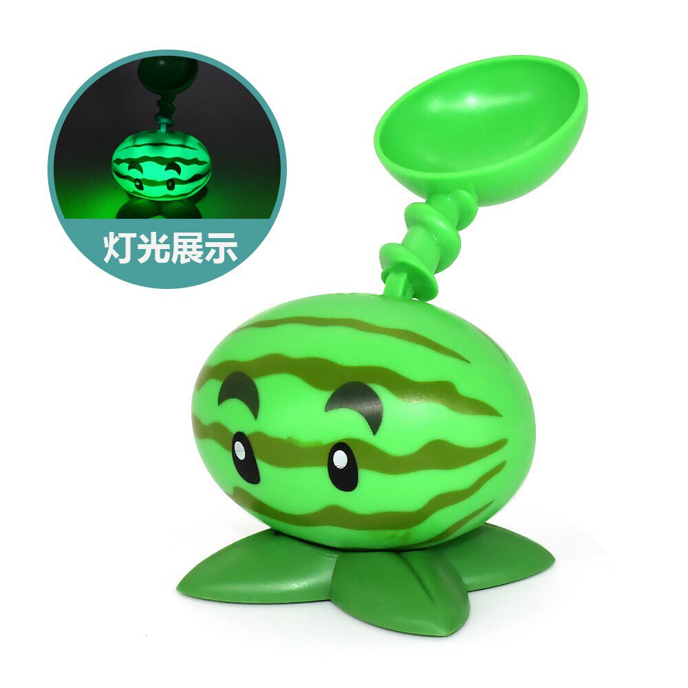 发光绿西瓜投手电能豌豆蔗师傅冰冻生菜能量花可发射儿童趣味玩具