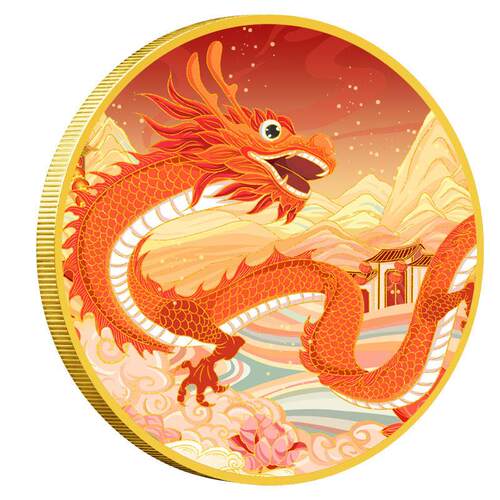2025龙年纪念章定制金银铜生肖彩印开模定做公司金属纪念工艺品