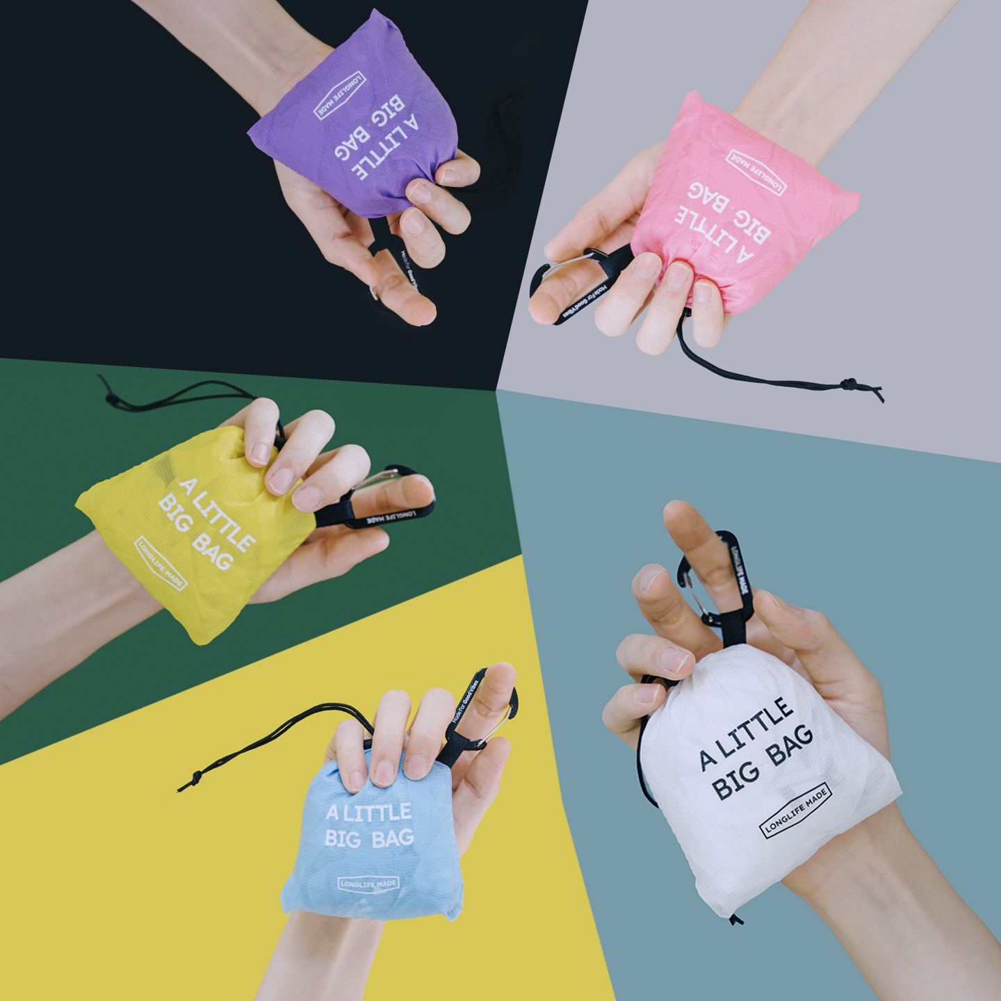 多巴胺可爱皮肤包超薄尼龙购物袋