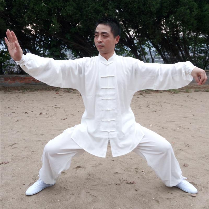 太极服棉麻长袖练功服男女款春夏秋季武术表演服中国风太极拳服装