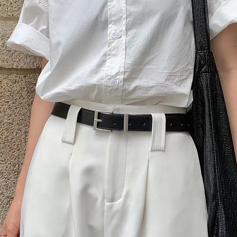 意尔康男女针扣腰带港风潮百搭ins简约休闲皮带西裤装饰学生裤带