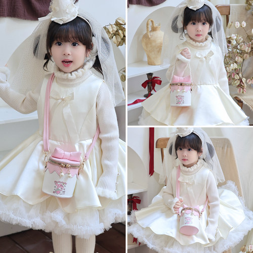 迷你儿童水桶包甜美卡通斜挎包