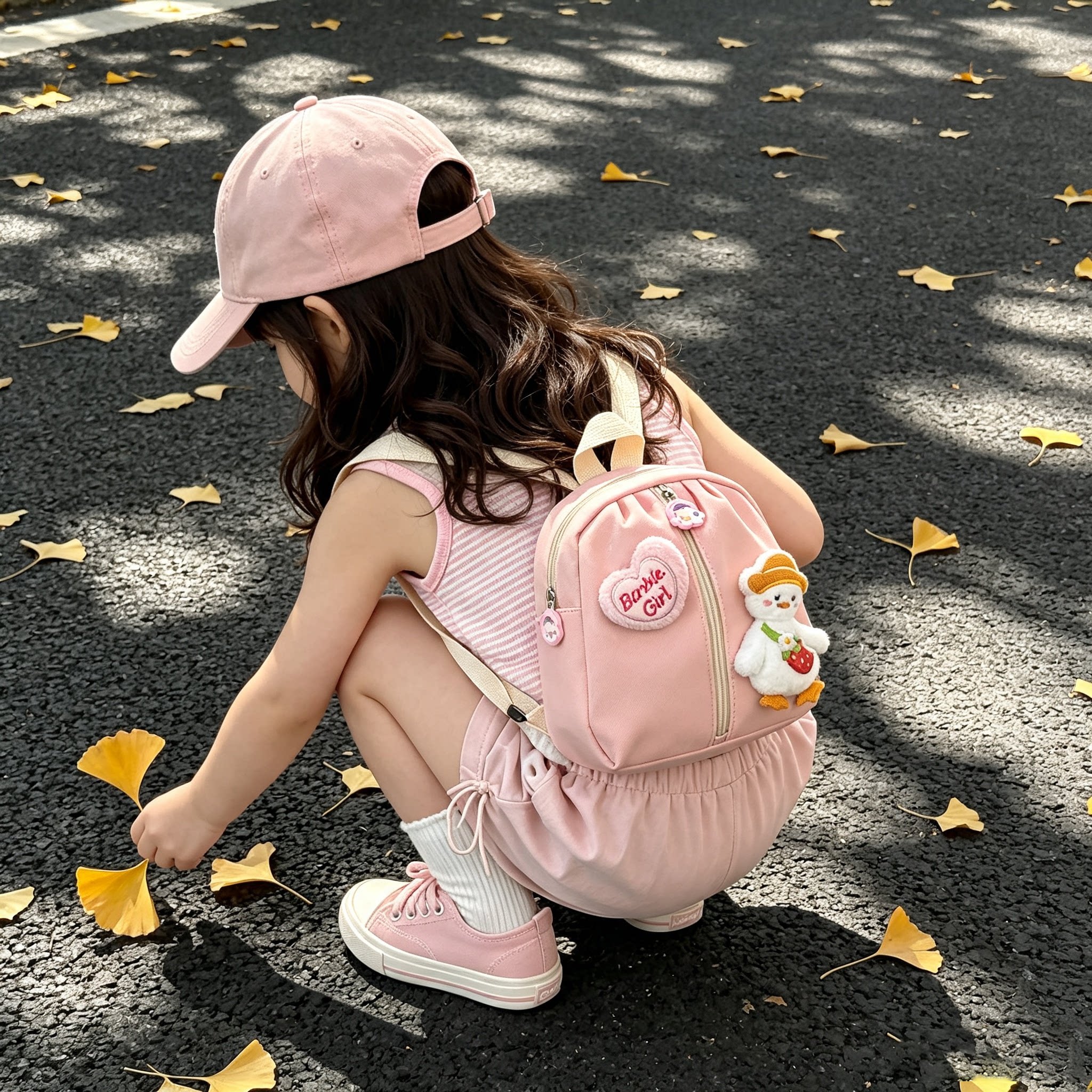 可爱小女孩双肩包迷你儿童卡通小鸭子零食小背包幼儿园男宝宝书包