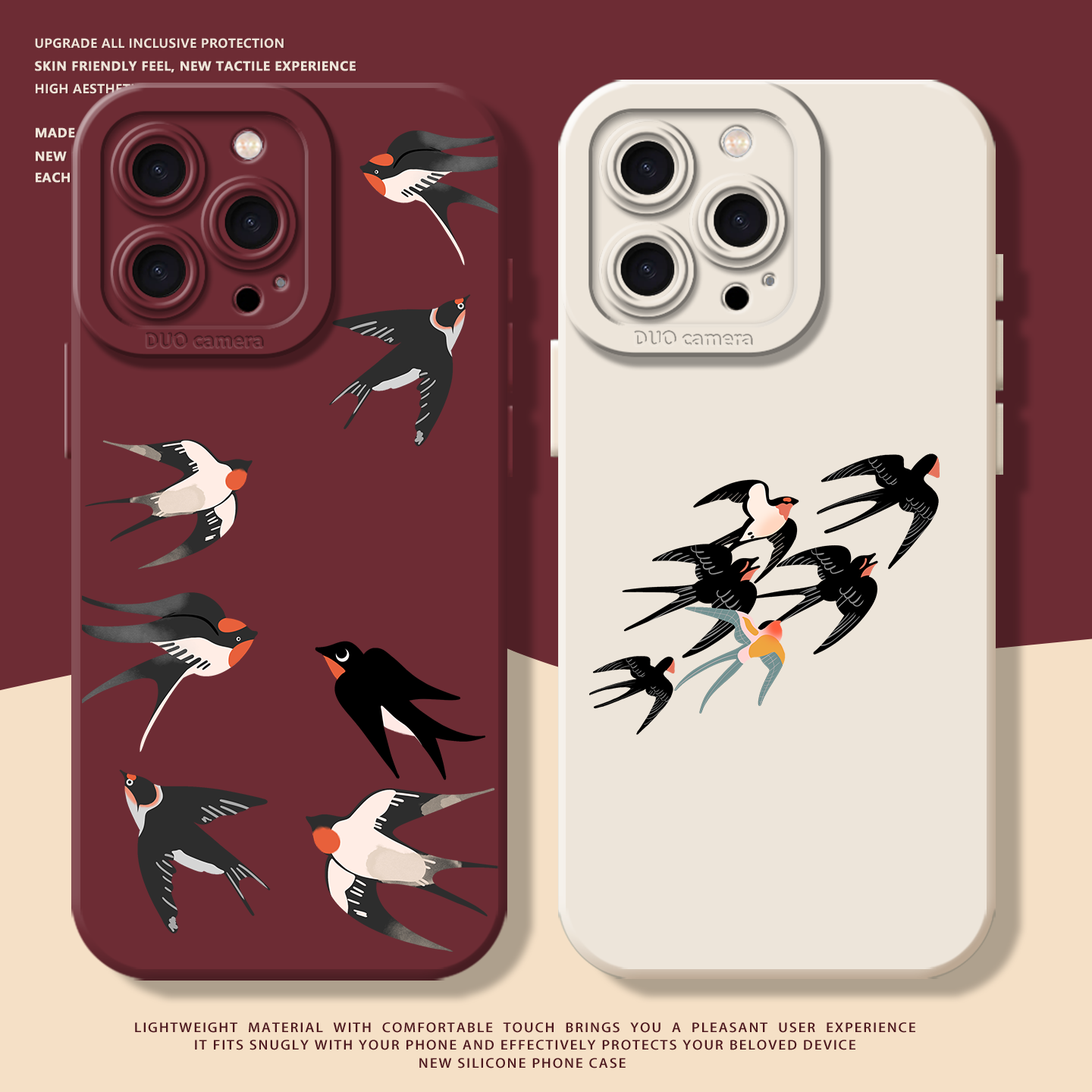 燕子适用苹果17promax手机壳iphone13pro小众14华为mate70新款pura80小米15红米k90保护套16小众60液态硅胶12,3C数码配件,手机保护套/壳,淘宝优惠券,粉丝福利购,淘宝优惠卷