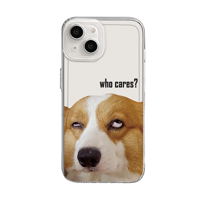 翻白眼柯基搞怪趣味手机壳