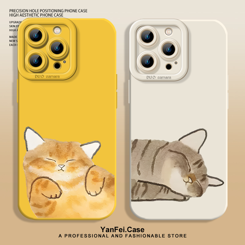 可爱猫咪系列液态硅胶手机壳