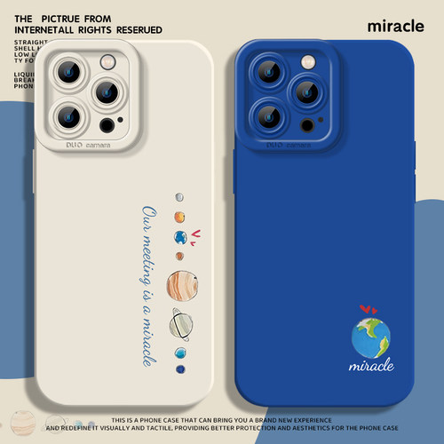 奇迹适用苹果16pro手机壳iphone13promax液态硅胶套12高级15华为mate70新款pura70小米14简约17任意机型e小众