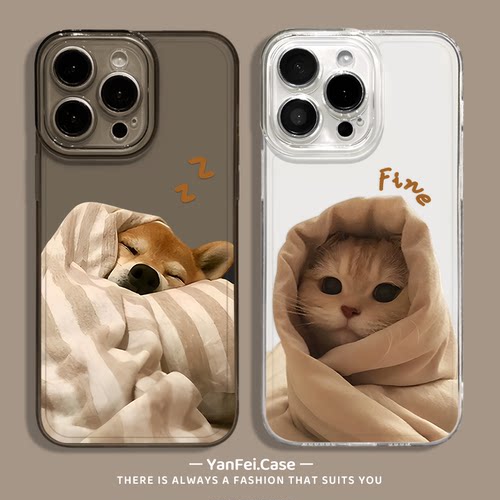 猫狗情侣适用iqoo13手机壳12透明neo10pro一加13t/ace5小众3搞怪15柴犬z9/z10turbo+趣味neo9全包防摔oneplus