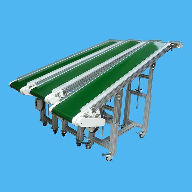 电子厂铝材流水线生产线设备传送带小型输送机物流快递分拣PVC